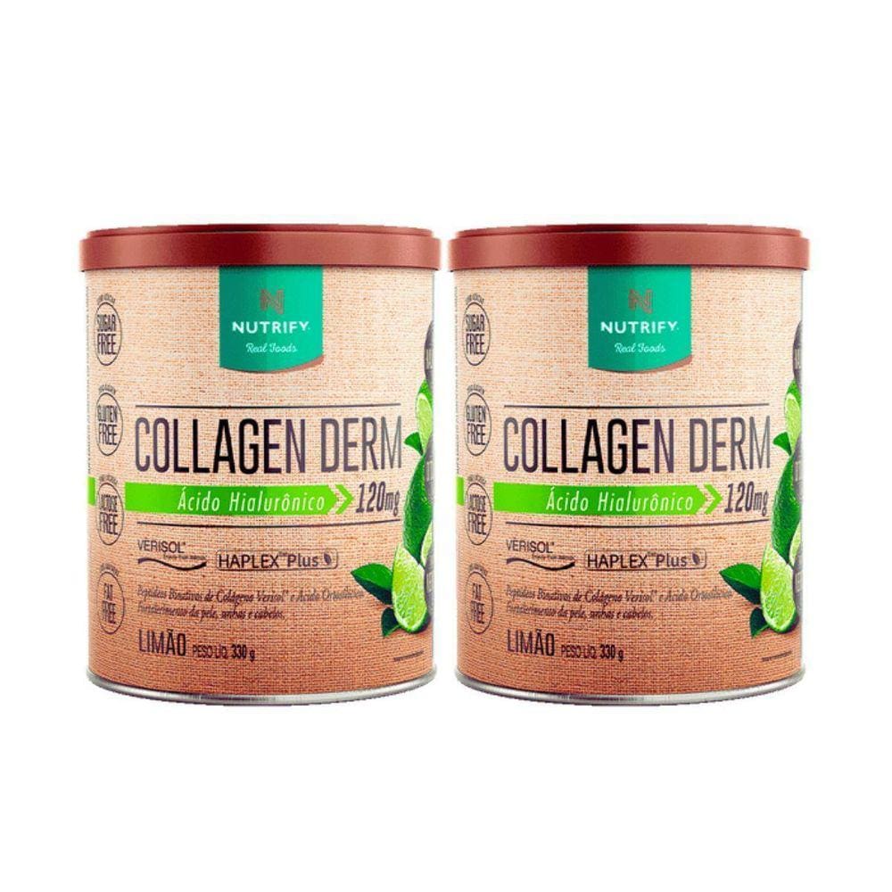 2X Colágeno Ácido Hialurônico Collagen Derm Limão Nutrify