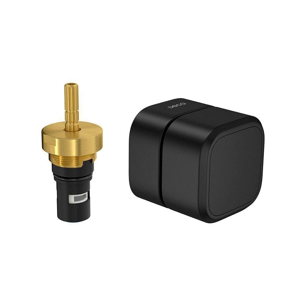 Acabamento Para Registro De Pressão Deca You 4916.bl105.pq.mt Quadrado 1-2&quot; E 3-4&quot; Black Matte