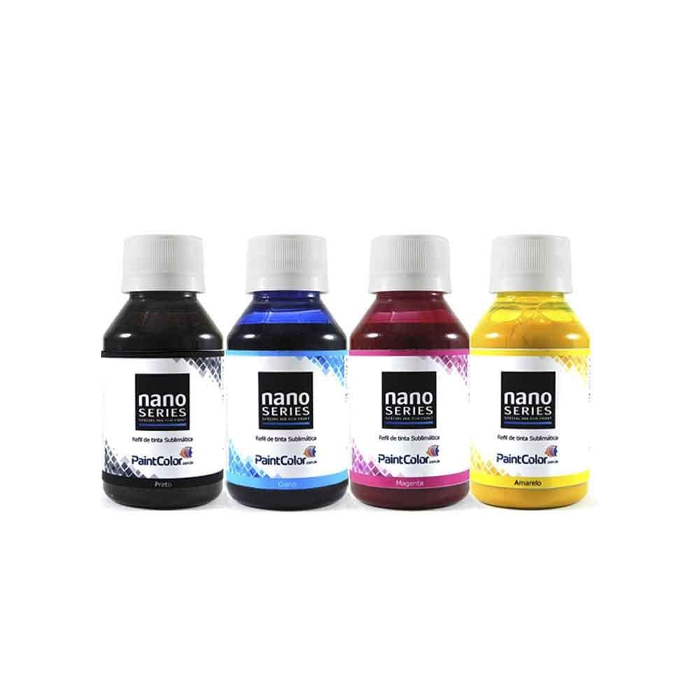 Tinta Sublimatica Nano Series 400mL - Kit com 4 Cores de 100mL
