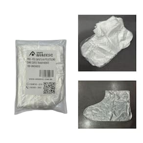 100 Pro-Pés Sapatilha Polietileno Cano Curto Transparente