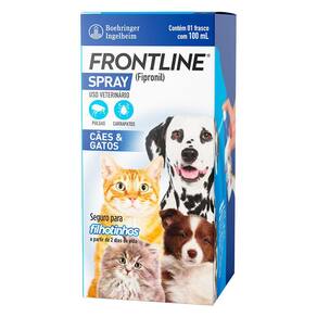 Frontline Spray Antipulgas e Carrapatos Cães e Gatos 100ml