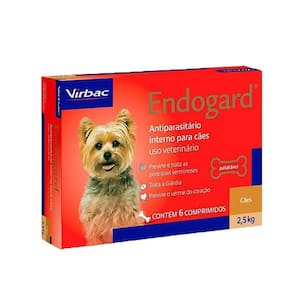 Virbac Endogard Com 6 Comprimidos Para Cães 2,5Kg