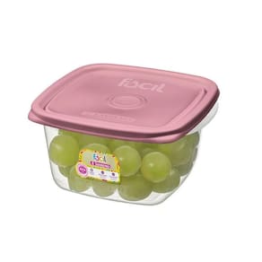 Pote Plástico Quadrado Fácil Rosa 800ml - Sanremo