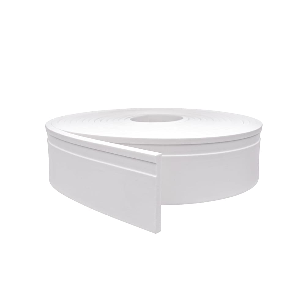 Rodapé de Eva Autocolante Branco 10cm x 1,0cm RP16 10m Segunda Linha