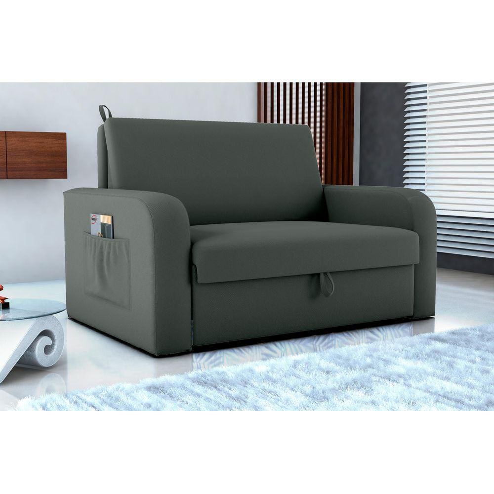 Sofá Cama Daiane Masserati Cinza E401 - Matrix