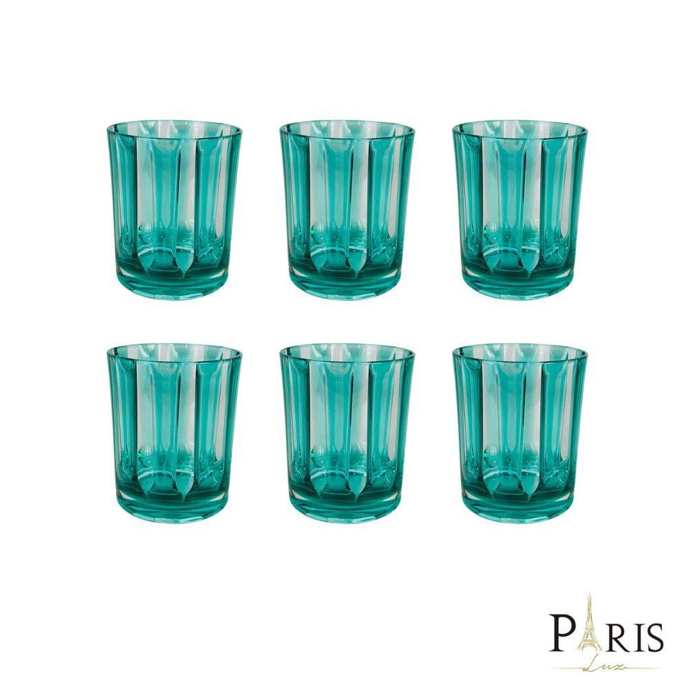 Conjunto 6 Copos de Acrílico Verde 10,5cm RJW0012 BTC