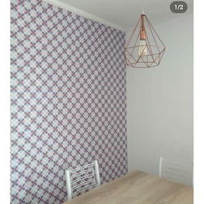 Papel de Parede Floral Tons Lilás Adesivo Resistente Autocolante Lavável Sala Quarto