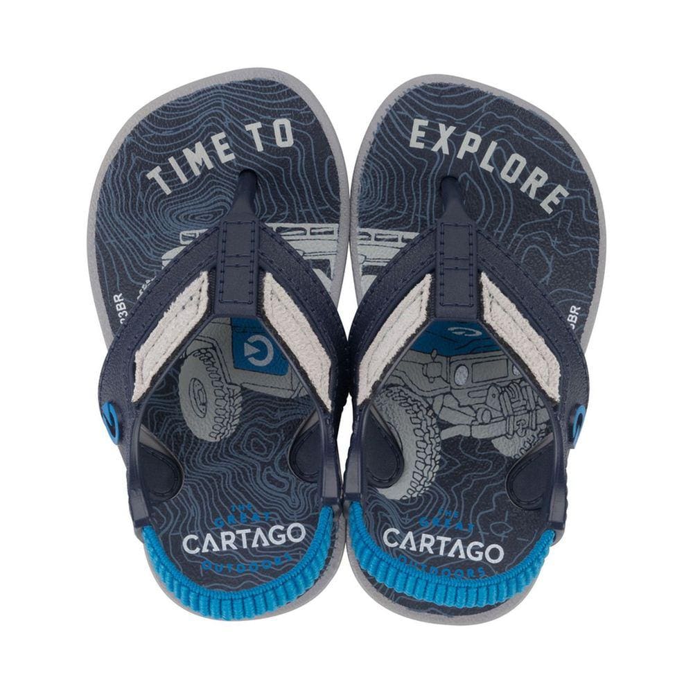 Chinelo Infantil Menino Com Elastico Cartago Mini 11493