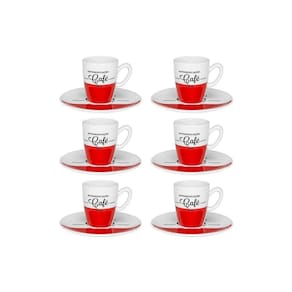 Conjunto De Café Expresso Cafeína 75ml 12pçs - Oxford