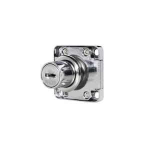 Fechadura Sobrepor Quadra Para Gaveta FQSG-22 Cromado Prata