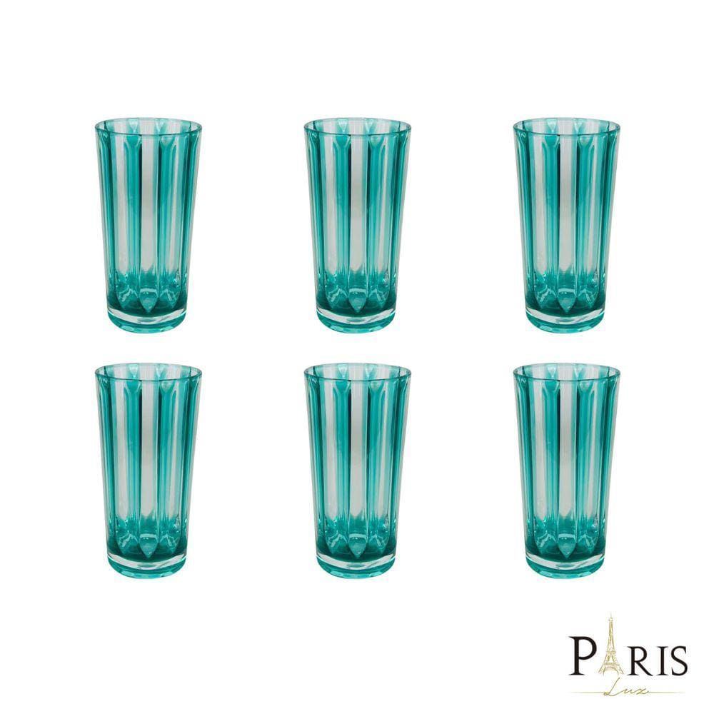 Conjunto 6 Copos de Acrílico Verde 17,5cm RJW0016 BTC