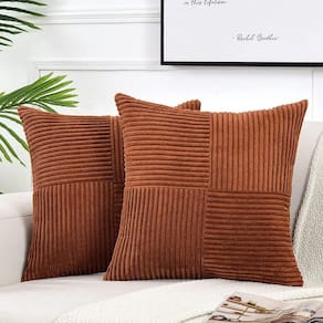 Capas de almofada Fancy Homi Rust Boho Decor 45 x 45 cm, pacote com 2