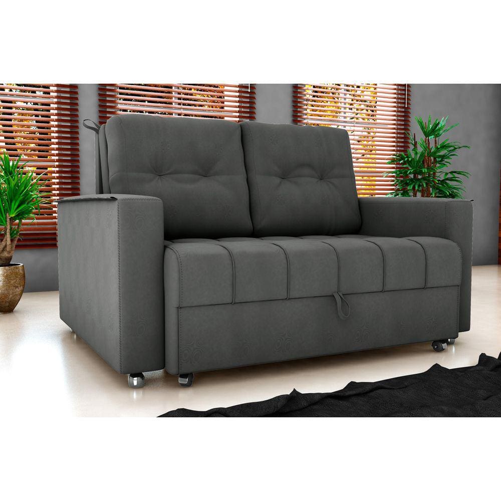Sofá Cama Drika Masserati Cinza E401 - Matrix