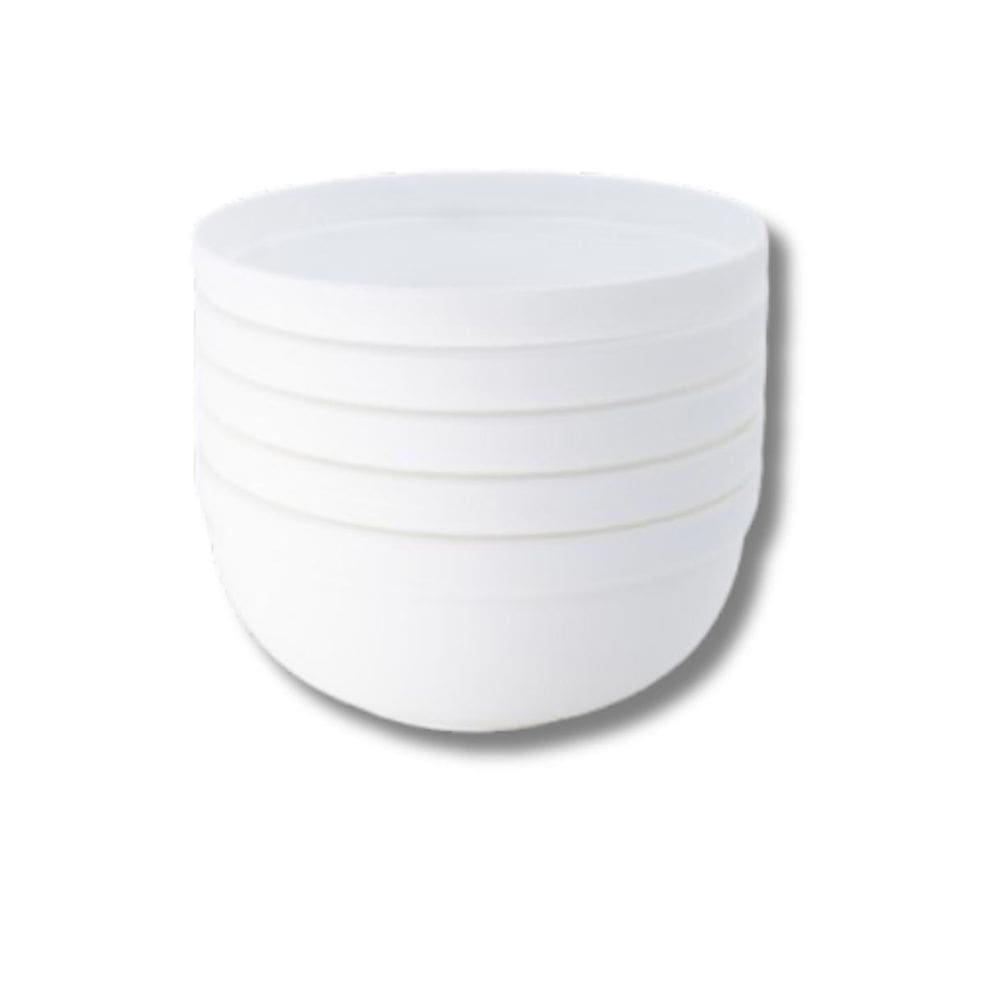 Kit 5 Mini Bowl Tigela Pote 340Ml - Branco