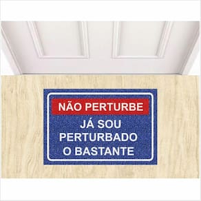 Tapete Vinil Decoração Já Sou Perturbado o Bastante 60X40 cm