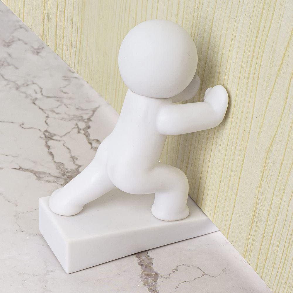 Tampa de porta Omoojee Buddy Decorative White, 1 pacote