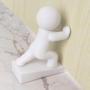Tampa de porta Omoojee Buddy Decorative White, 1 pacote