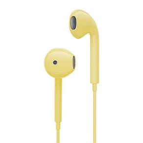 Fones de ouvido com fio, conector de 3,5 mm, botão intra-auricular, fio com microfone de 1,2 m