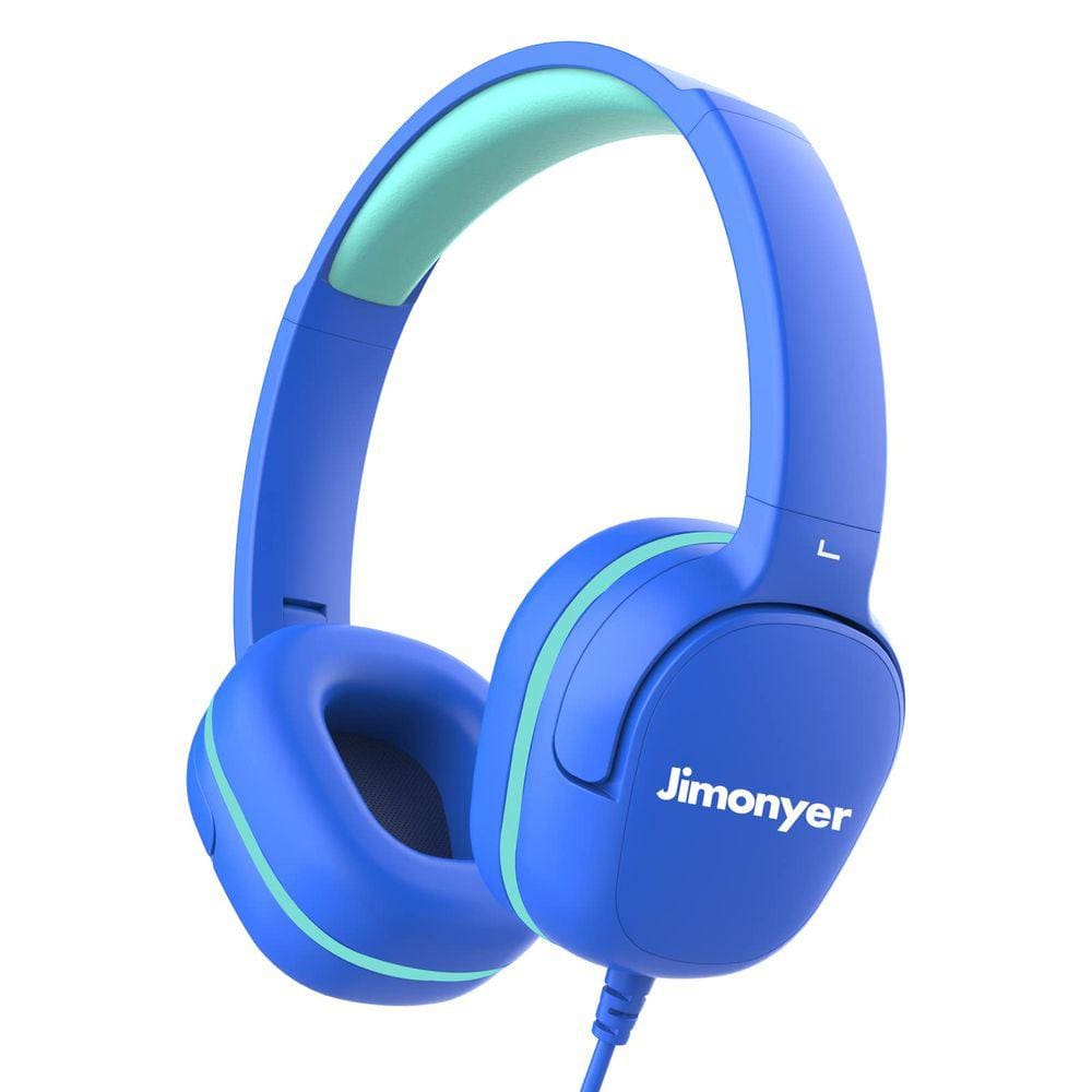 Fones de ouvido Jimonyer Kids com fio, conector de 3,5 mm com limitador de volume