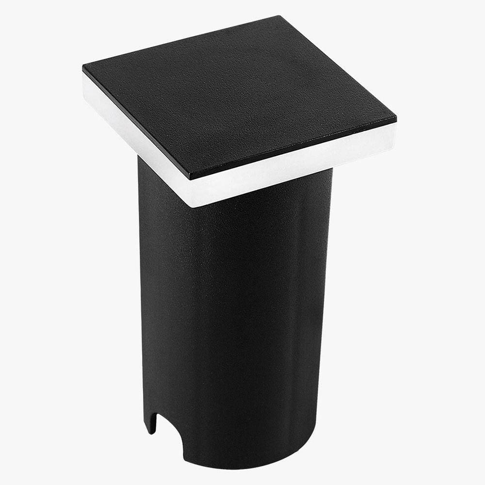 Spot Balizador de Embutir Quadrado Preto IP67 Led 1W 3000K Bivolt