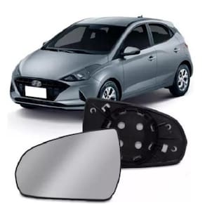 Lente Espelho Retrovisor Hb20 2020 Com Base Lado Esquerdo