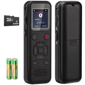 Gravador digital ativado por voz dgtenk L77 72GB com TF 64GB
