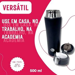 Garrafa Termica Inox 500ml Ciclismo Academia Caminhada Agua Suco Café Chimarrao Terere Bike Tampa Quente Frio Esportiva