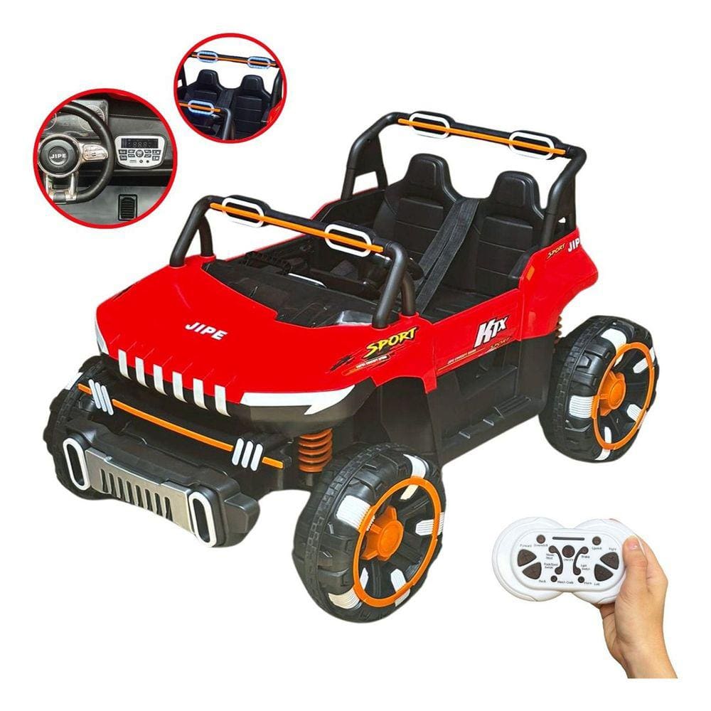 Carro Elétrico Utv 12V Infantil Buggy Quadriciclo Controle Bluetooth Usb Brinqway Bw-277 Som Luzes
