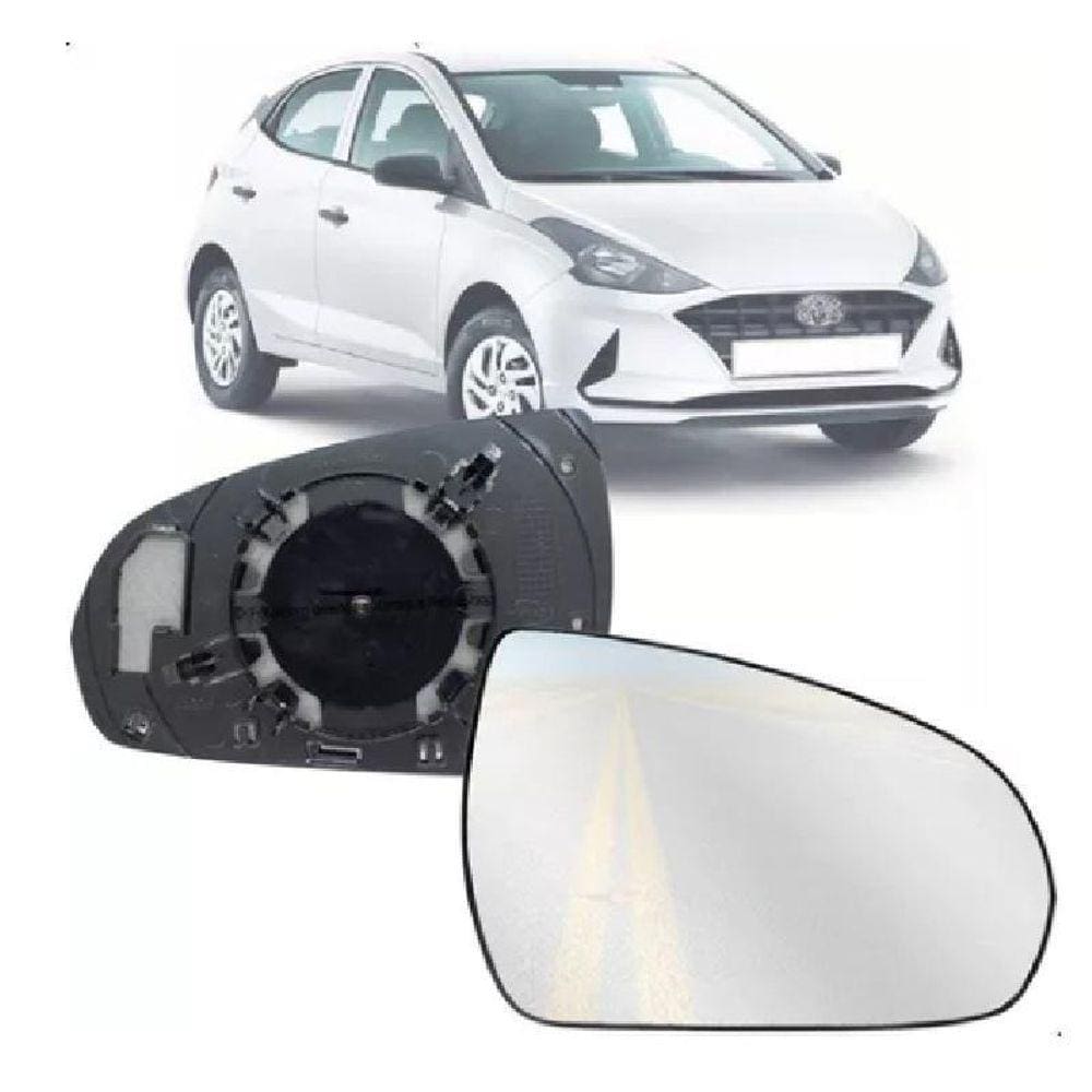 Lente Espelho Retrovisor Hb20 2020 Com Base Lado Direito
