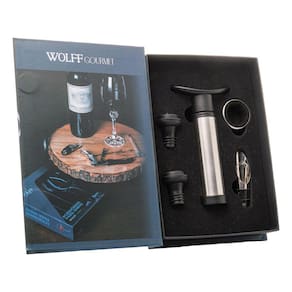 Conjunto 5 Peças para Vinho de Aço Inox 27592 Wolff