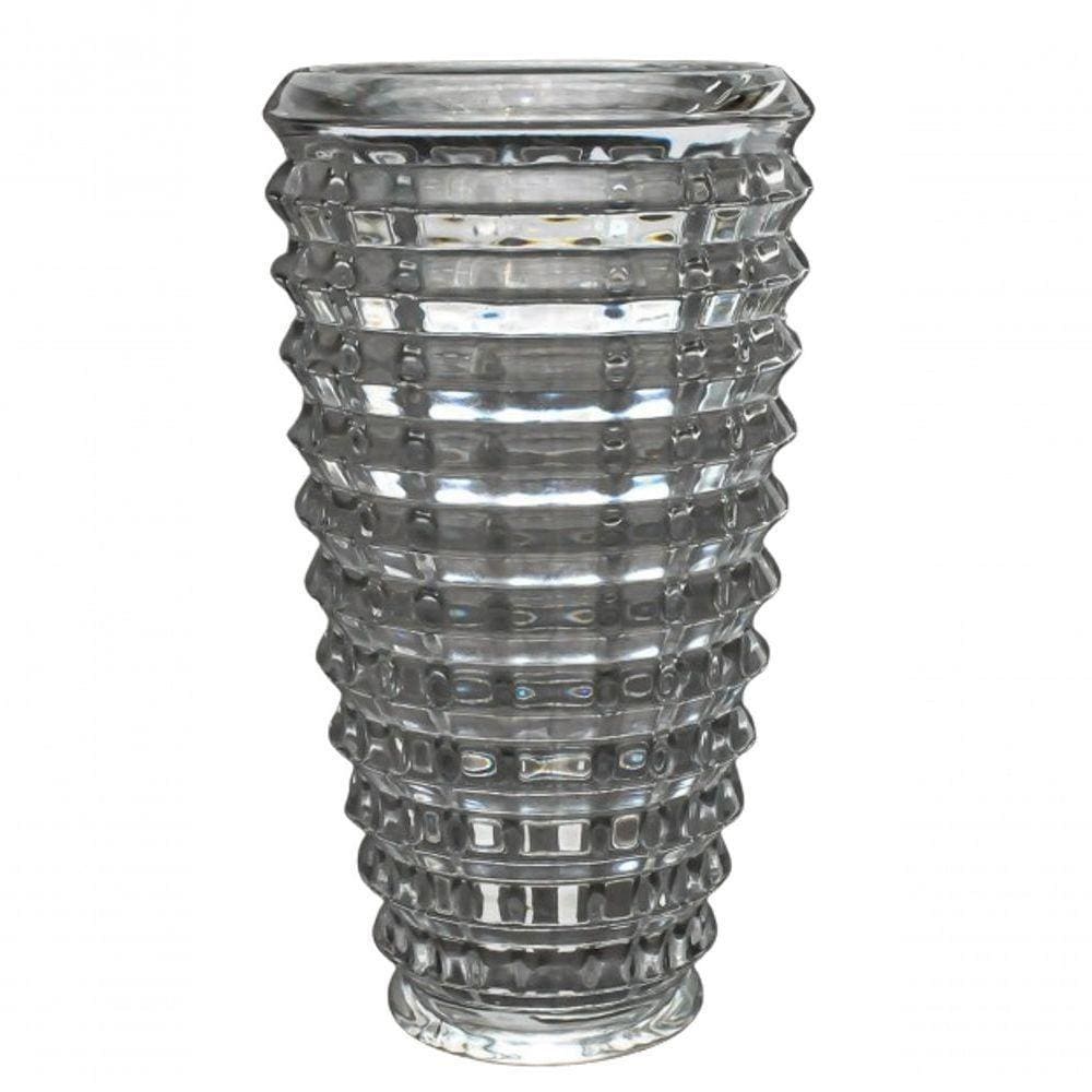 Vaso Decorativod Vidro Crsital 28cm Centro De Mesa Arrranjo Decoração