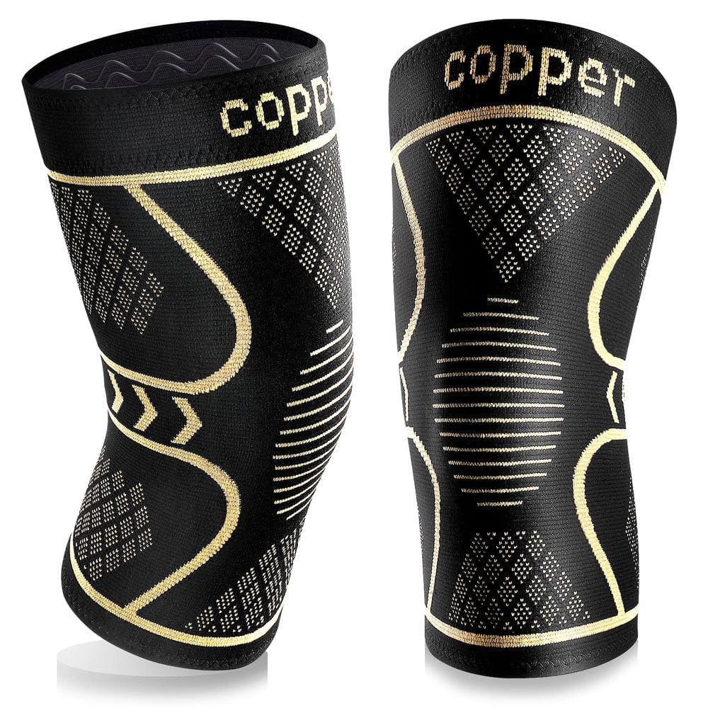 Manga de compressão de joelho Qishytio Copper para mulheres e homens