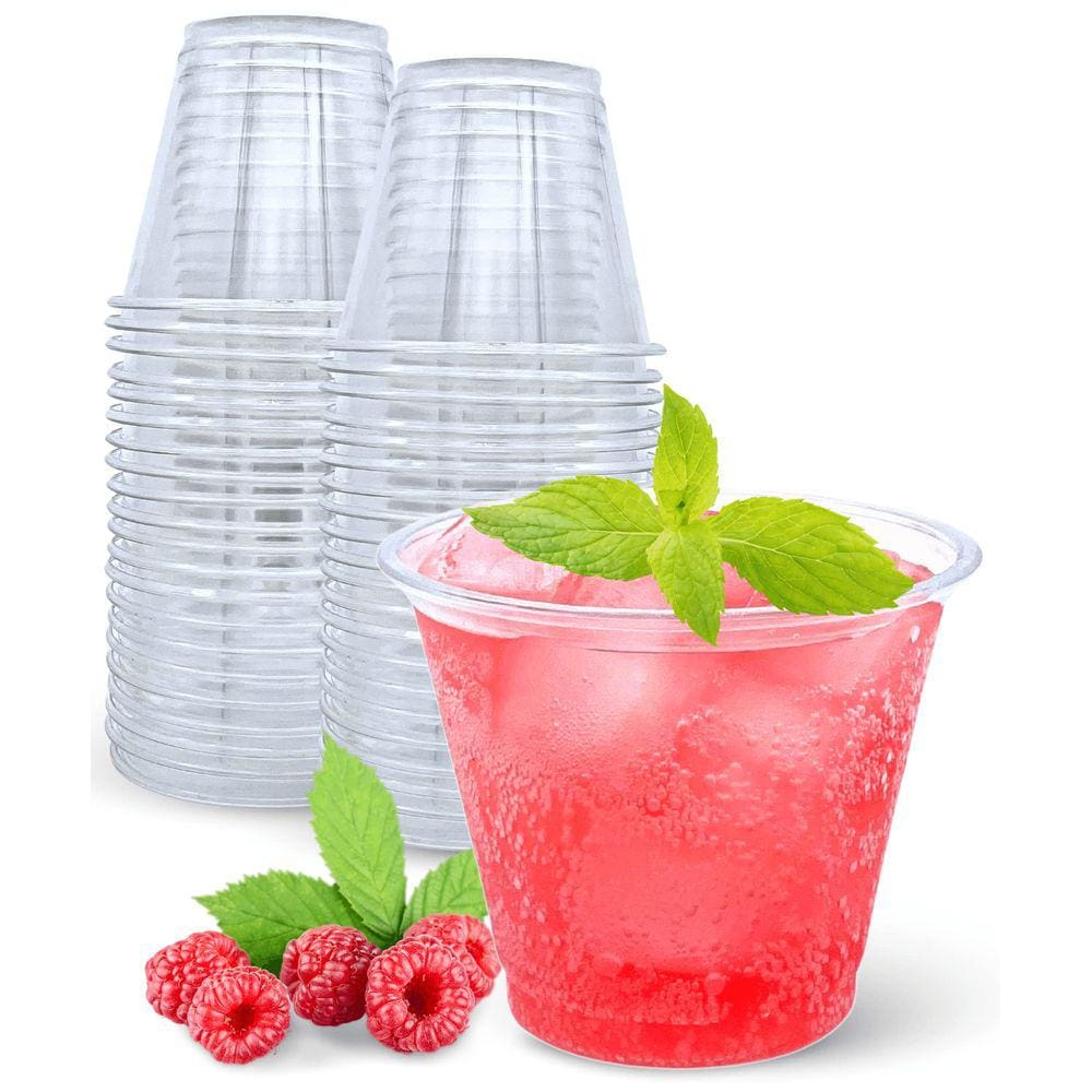 Copos descartáveis de plástico Aatriet 270mL, pacote com 50