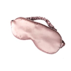 Máscara de seda para dormir LULUSILK Mulberry com alça elástica rosa