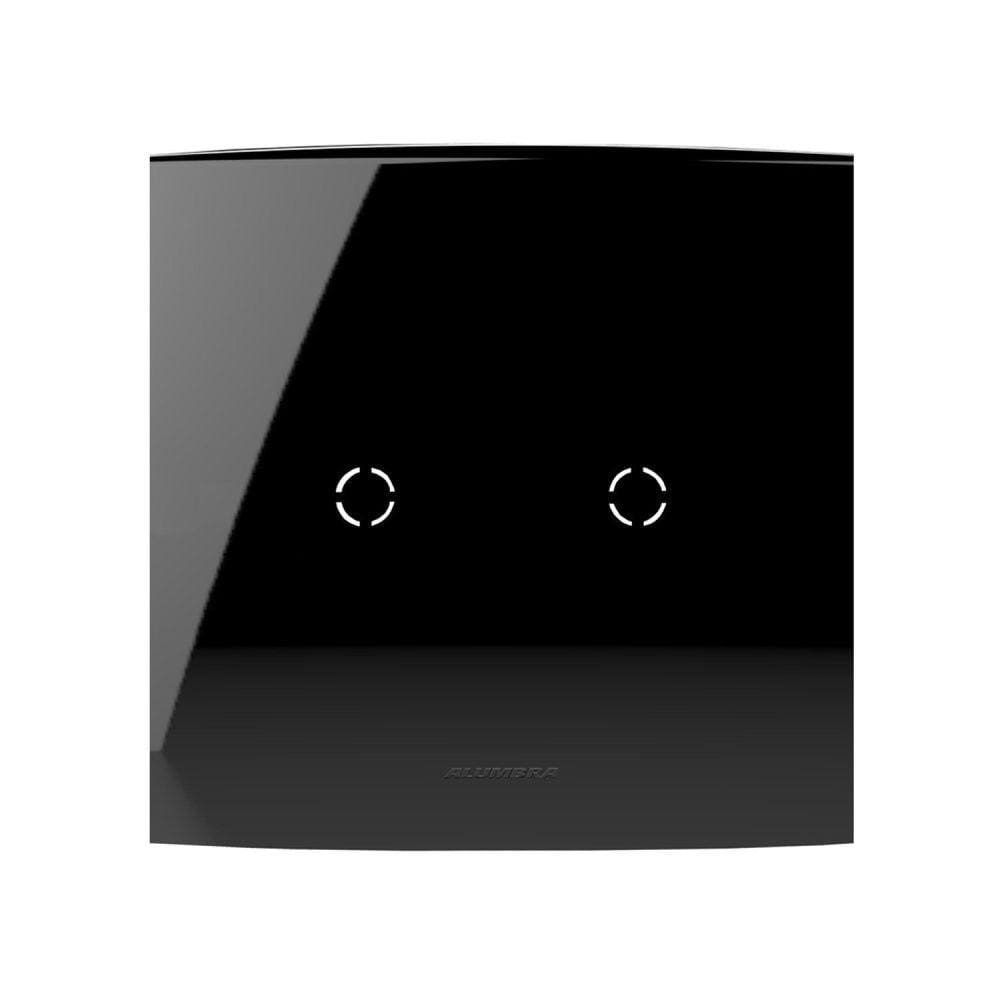 Placa 4X4 com Suporte Para Cega Saída De Fio Inova Pro Class Alumbra Black Piano
