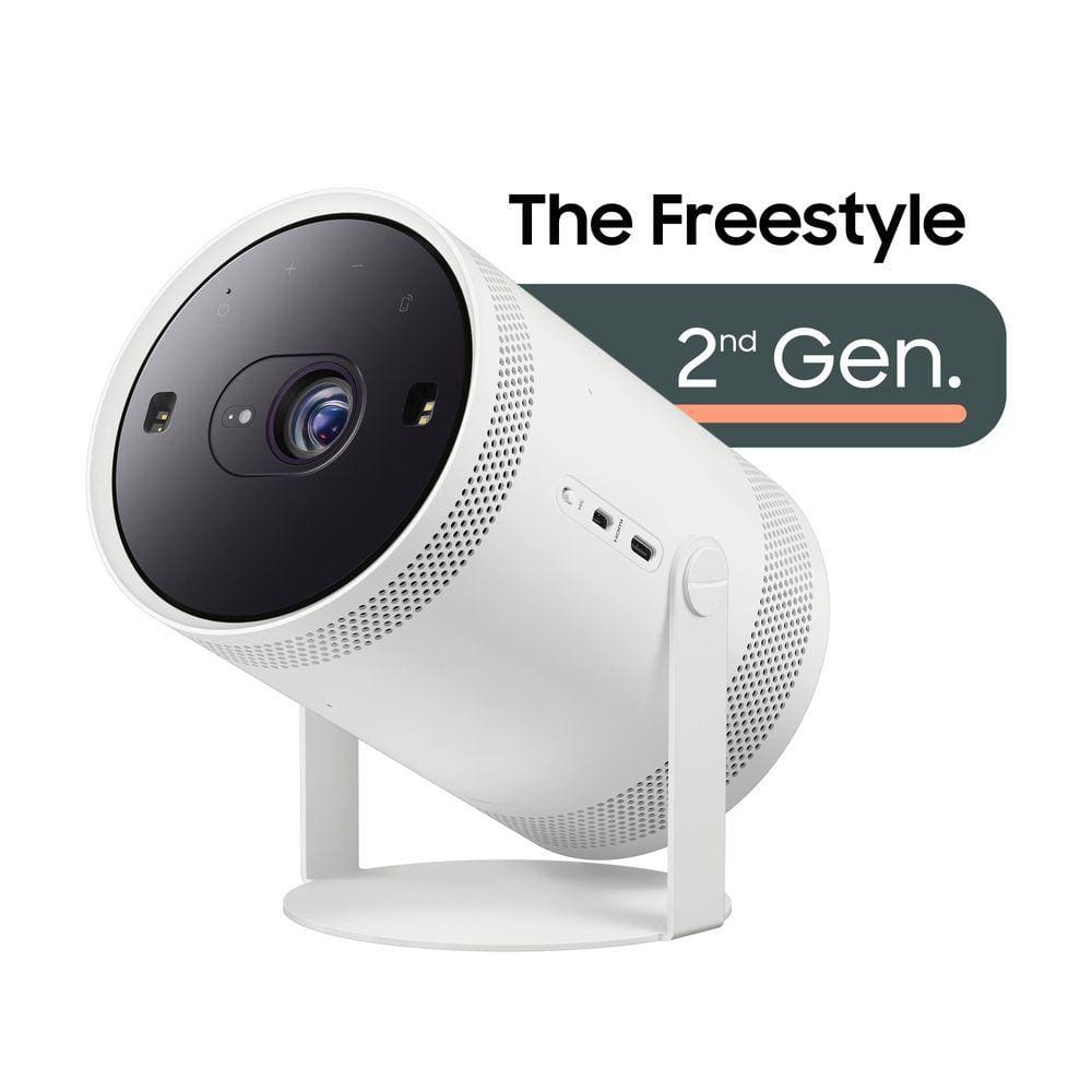 Samsung The Freestyle 2nd Gen projetor Smart Portátil de 30 a 100 polegadas, plataforma Tizen, som 360º