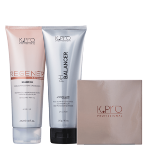 Kit K.Pro Regenér Home Care & PH Balancer - Shampoo 240ml + Acidificante 230g + Máscara Capilar 165g