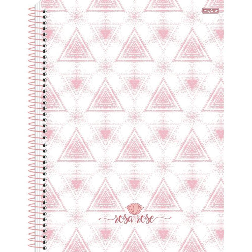 Caderno Universitário 1 Matéria 80 Folhas Rosa Rose São Domingos