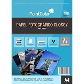 Papel Fotográfico Glossy A4 135g 100 Folhas