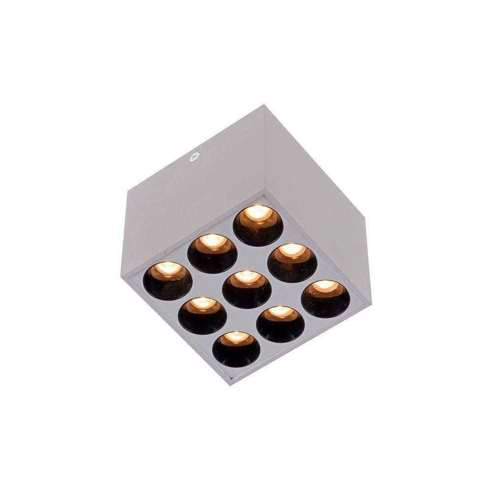 Spot De Sobrepor Nordecor Powerus Led 18w Bivolt 3000k Luz Amarela