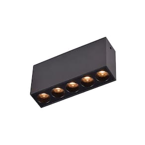 Spot De Sobrepor Nordecor Powerus Led 10w Bivolt Preto 3000k Luz Amarela
