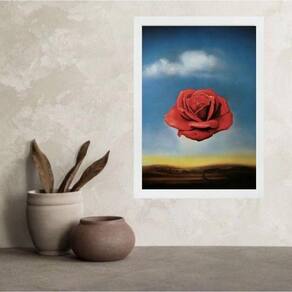 Quadro Salvador Dalí La Rosa Mediativa 45X34Cm - Com Vidro