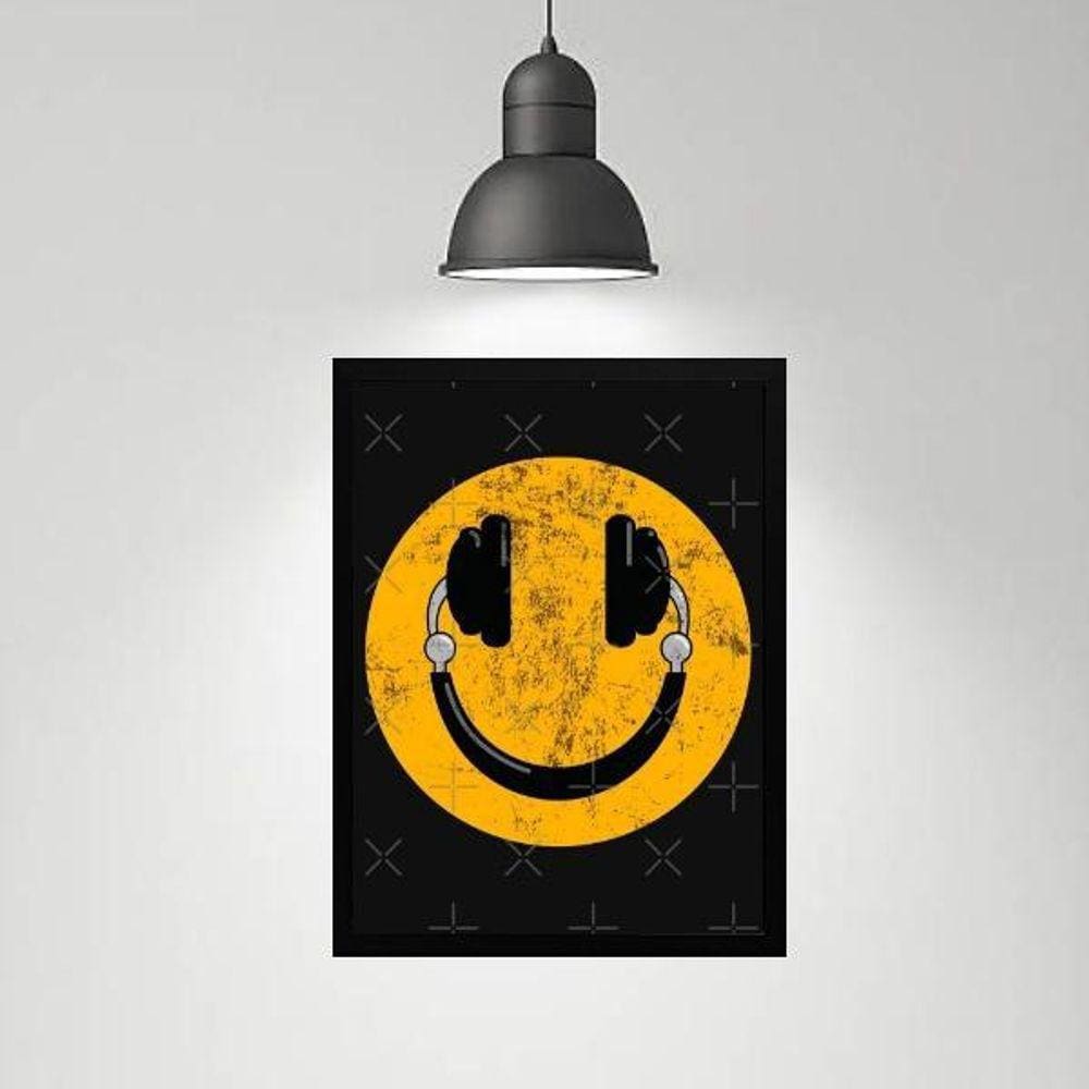 Quadro Decorativo Smile Dj 24X18Cm - Com Vidro
