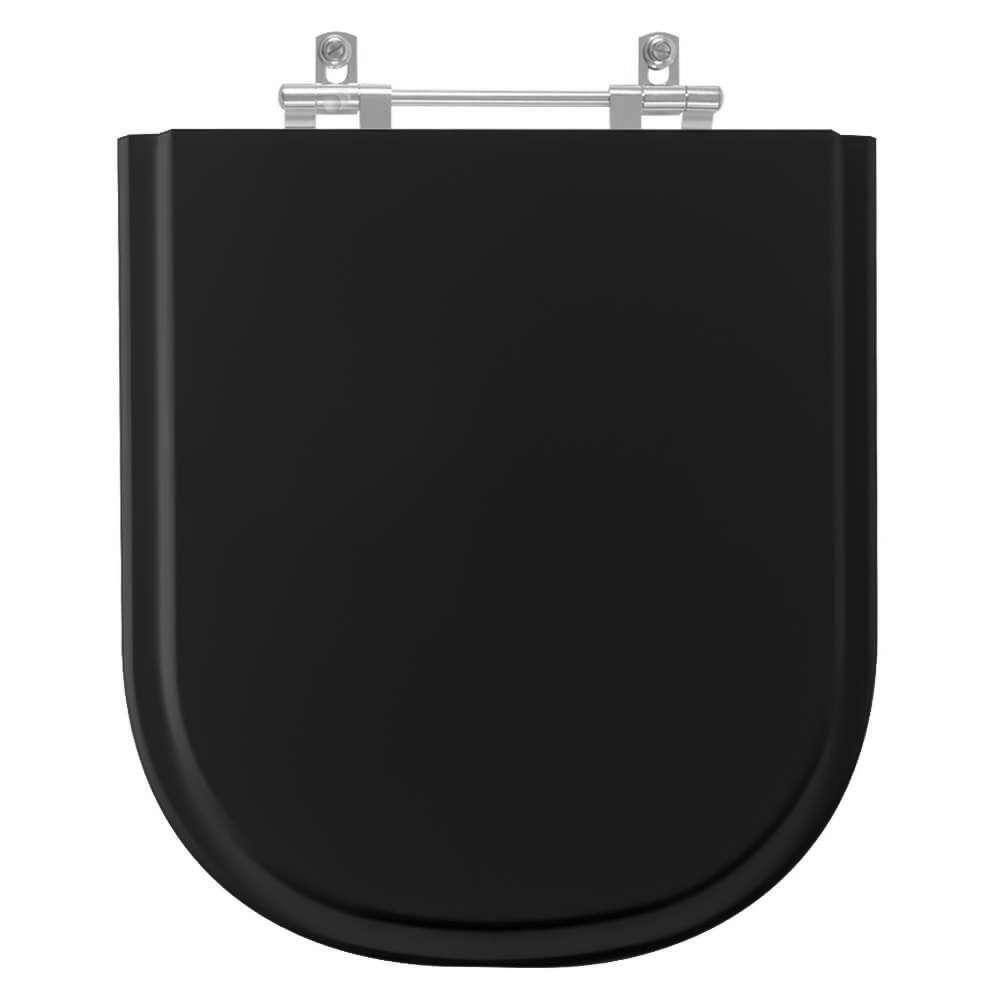 Assento Sanitário Flox Preto para vaso Fiori