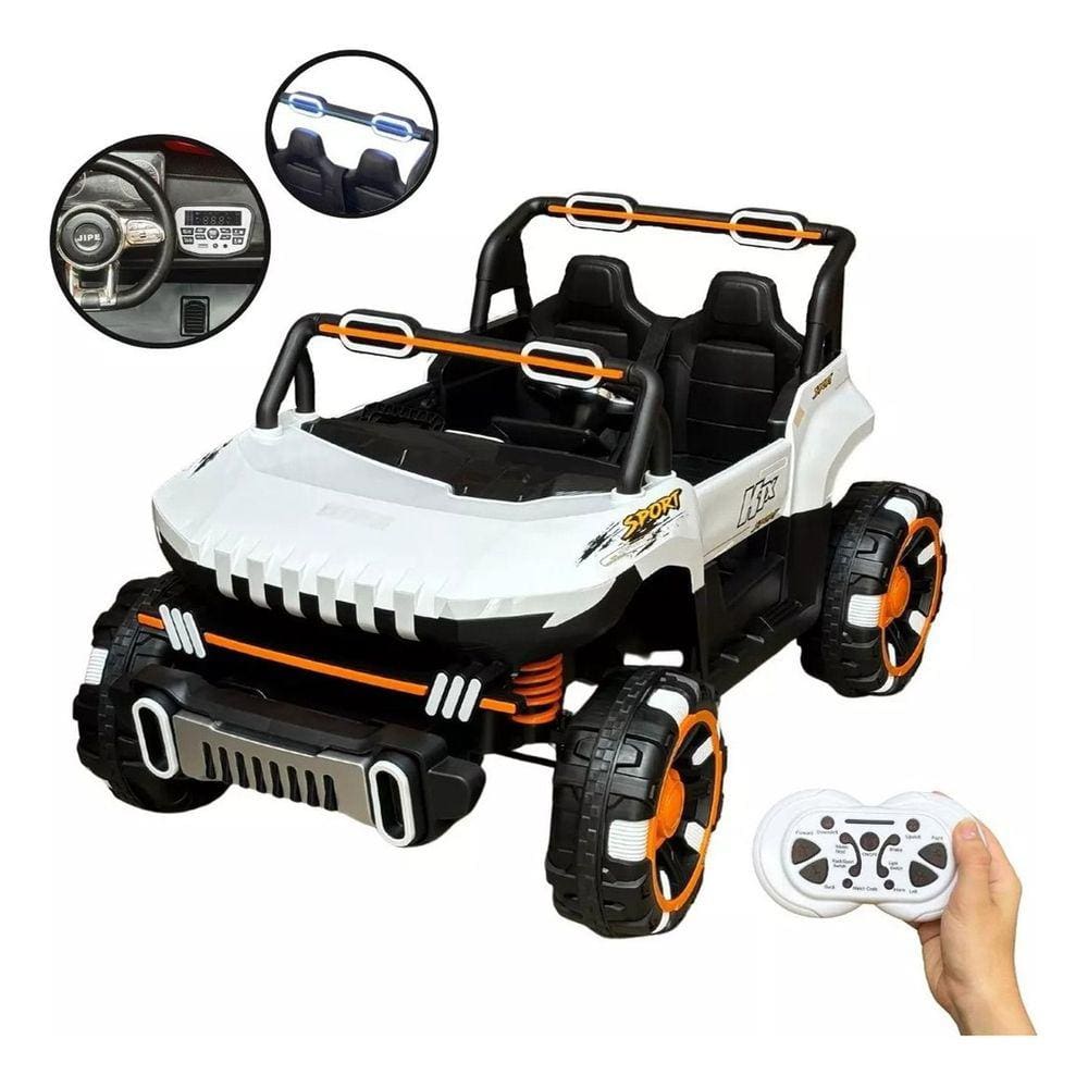 Carro Elétrico Utv 12V Infantil Buggy Quadriciclo Controle Bluetooth Usb Brinqway Bw-277 Som Luzes