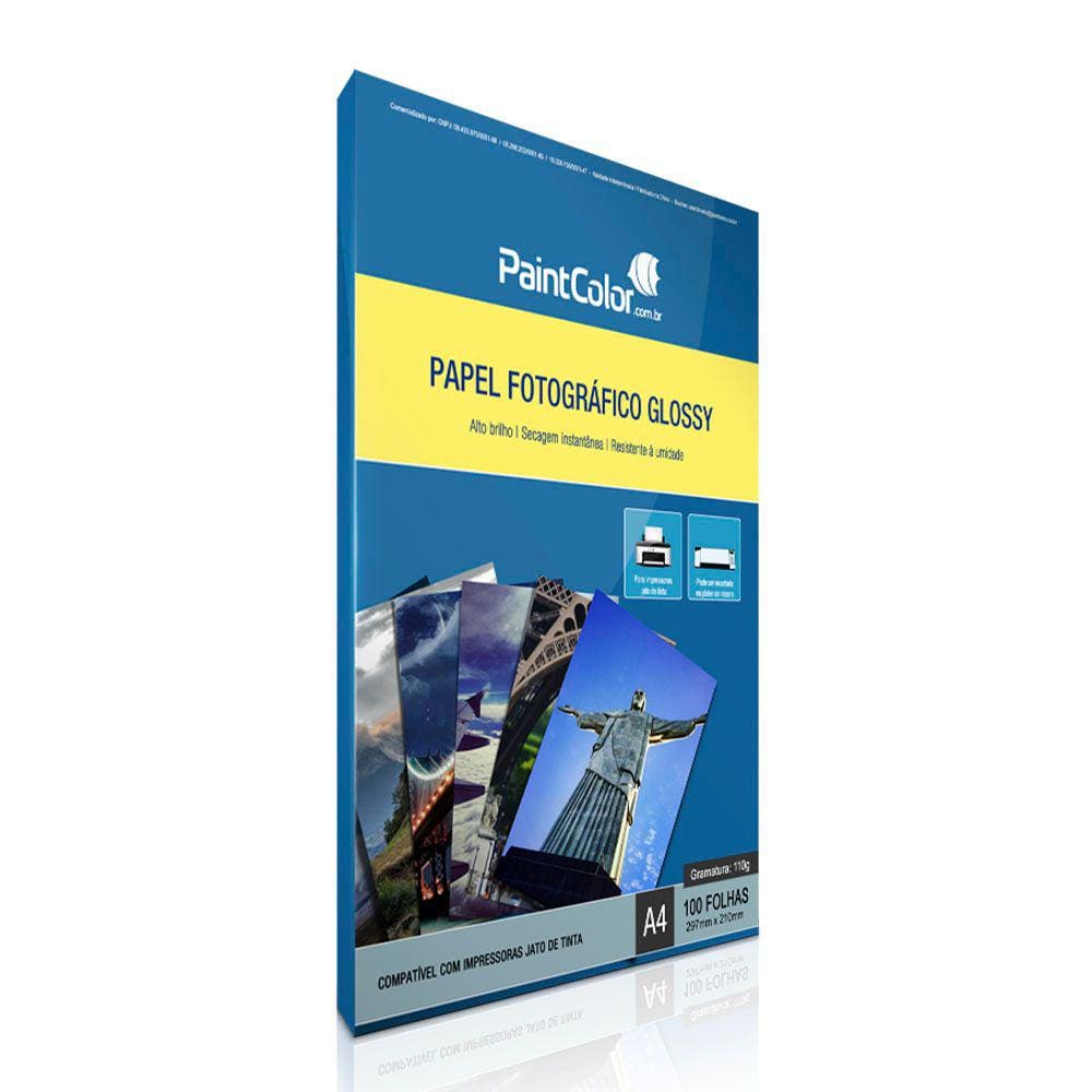 Papel Fotográfico Glossy A4 110g 100 Folhas