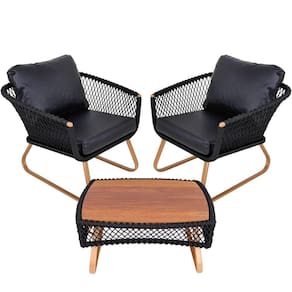 2 Poltronas Com Mesa Alumínio Bronze Para Jardim, Chácara