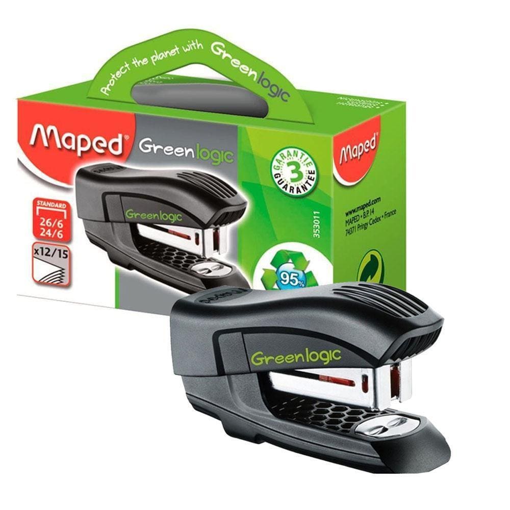 Mini Grampeador Greenlogic 24-26/6 12/15 Folhas Maped