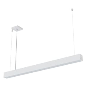 Lustre Pendente Taschibra Vetor Linear Led 20w Bivolt Branca 4000k Luz Neutra