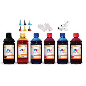 Kit 6 Tinta Para Epson L800 T673120 CMYK 250ml